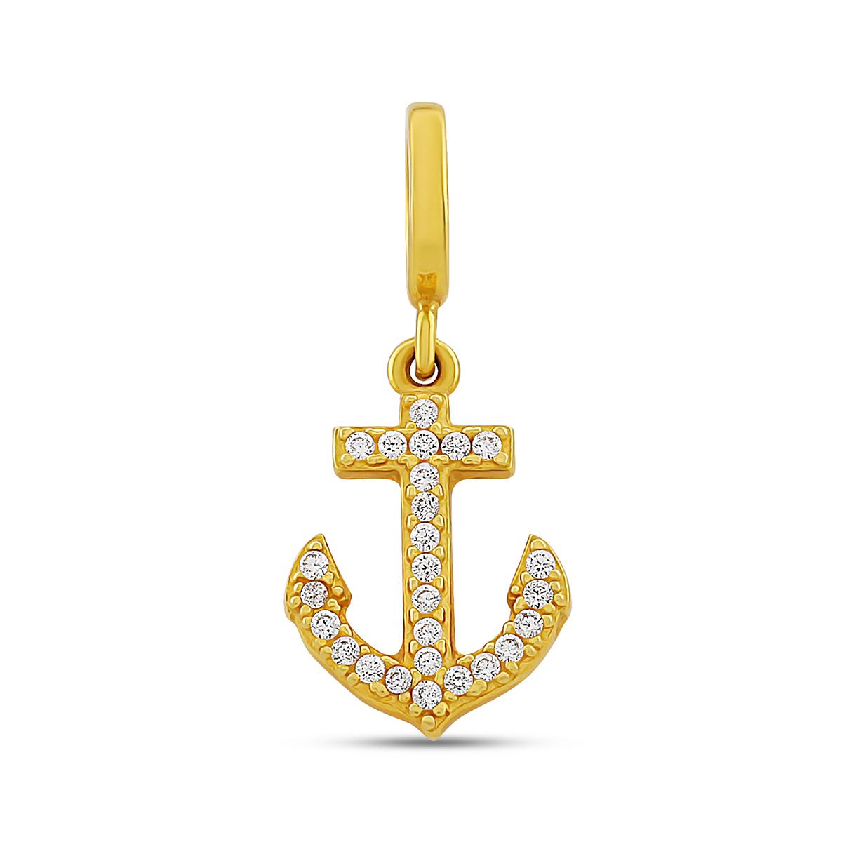 22ct Zircon Anchor Pendant Image