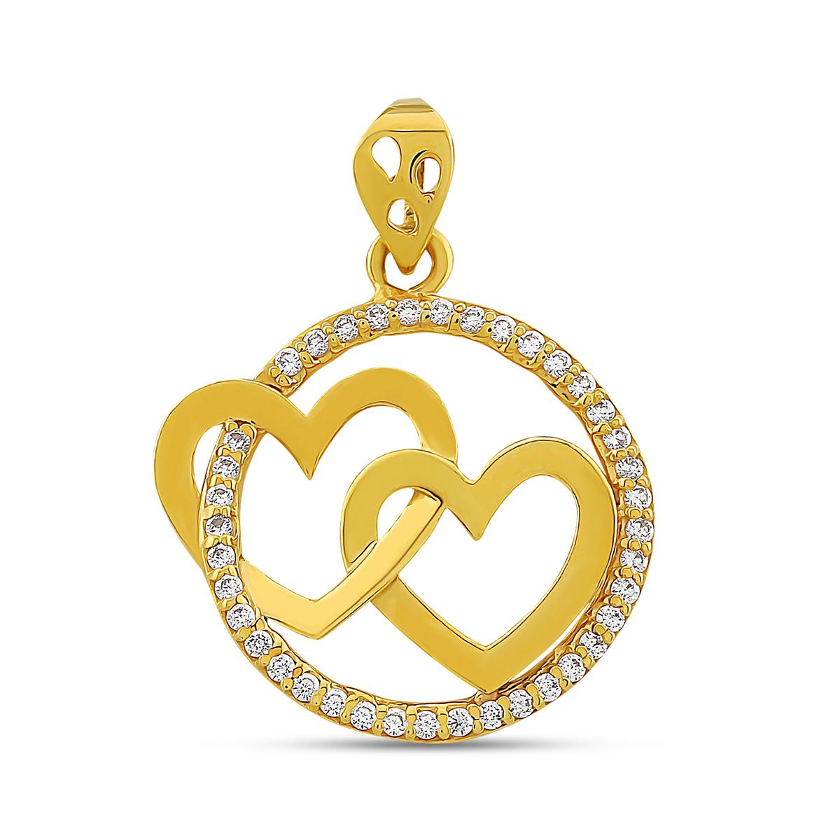 22ct Double Heart Pendant Image