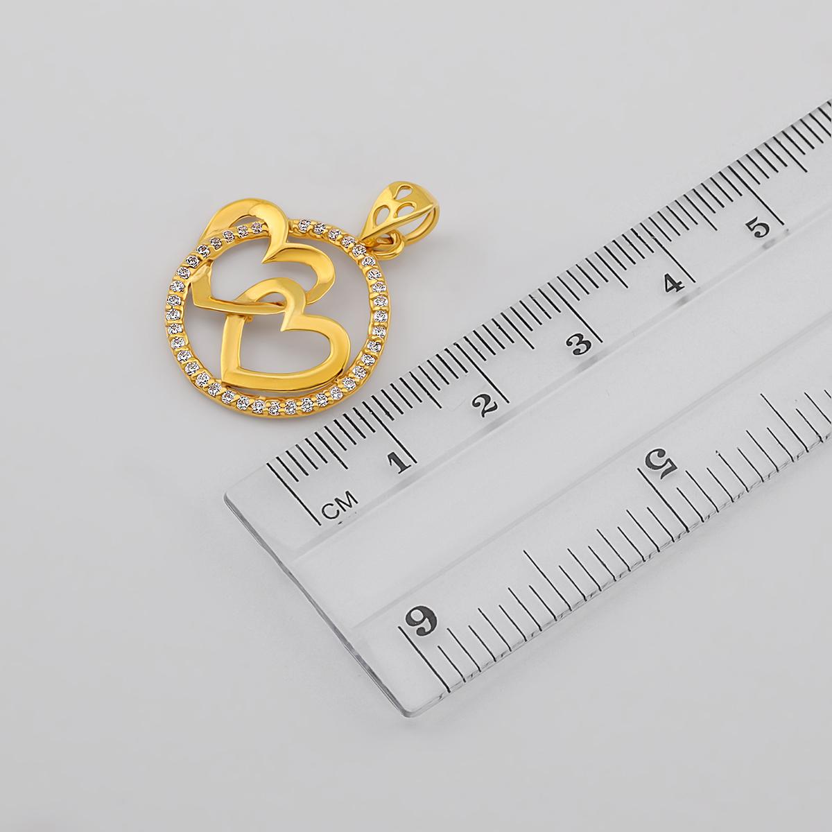 22ct Double Heart Pendant 
