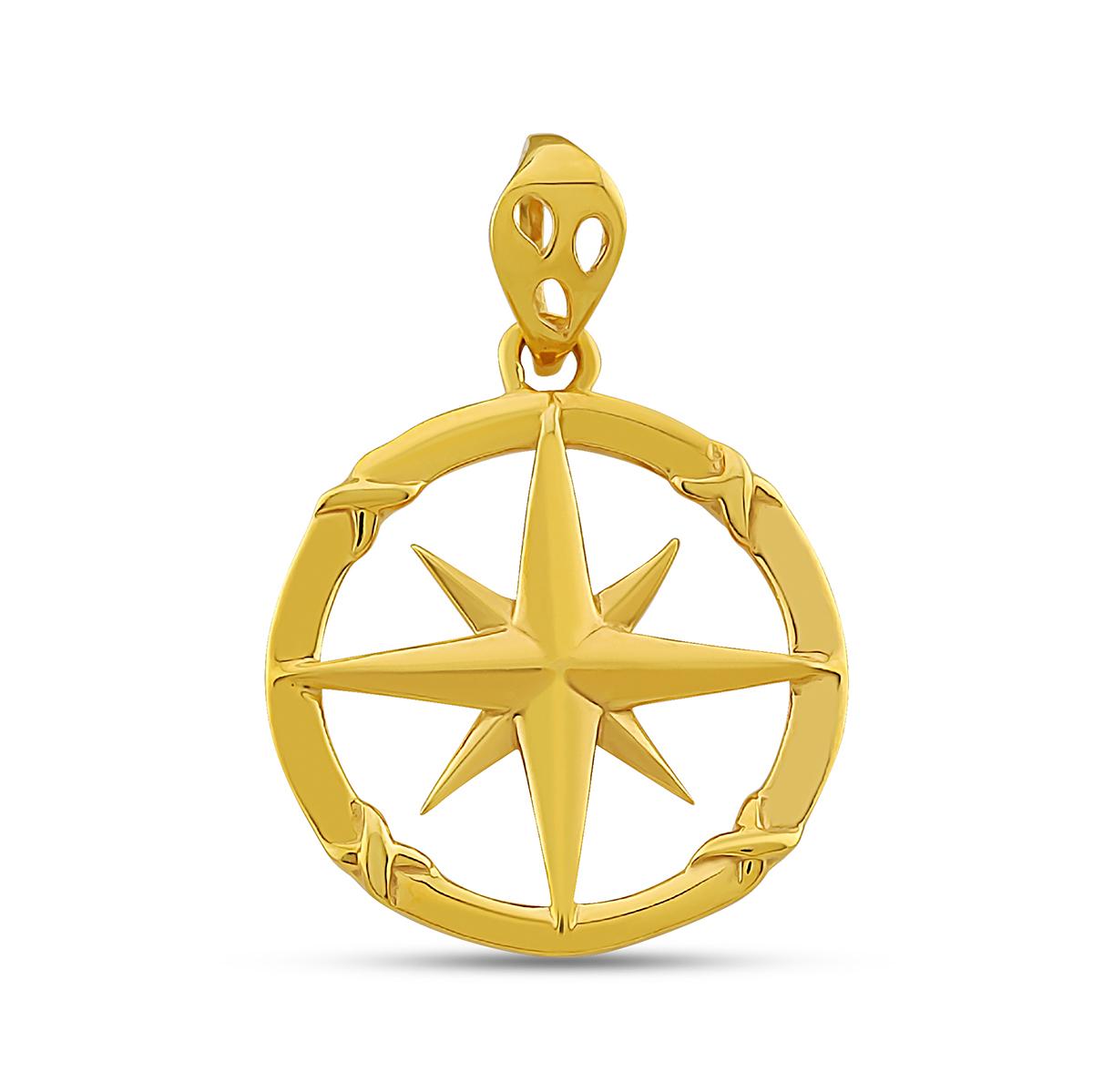 22ct Gold Compass Pendant Image