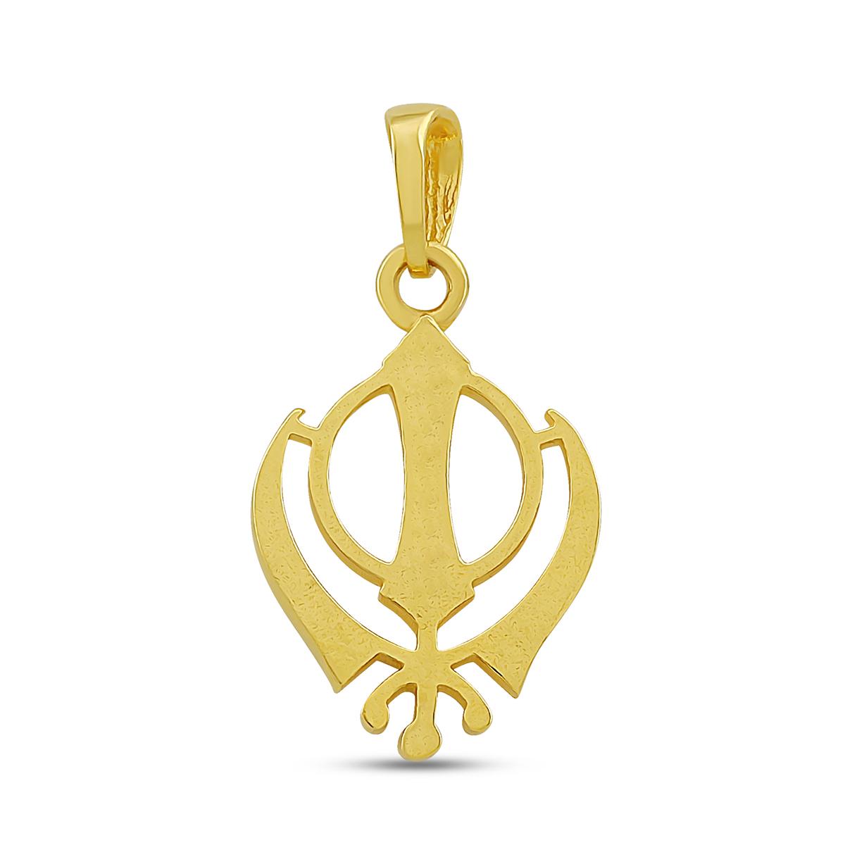 Simple Solid Khanda Pendant 