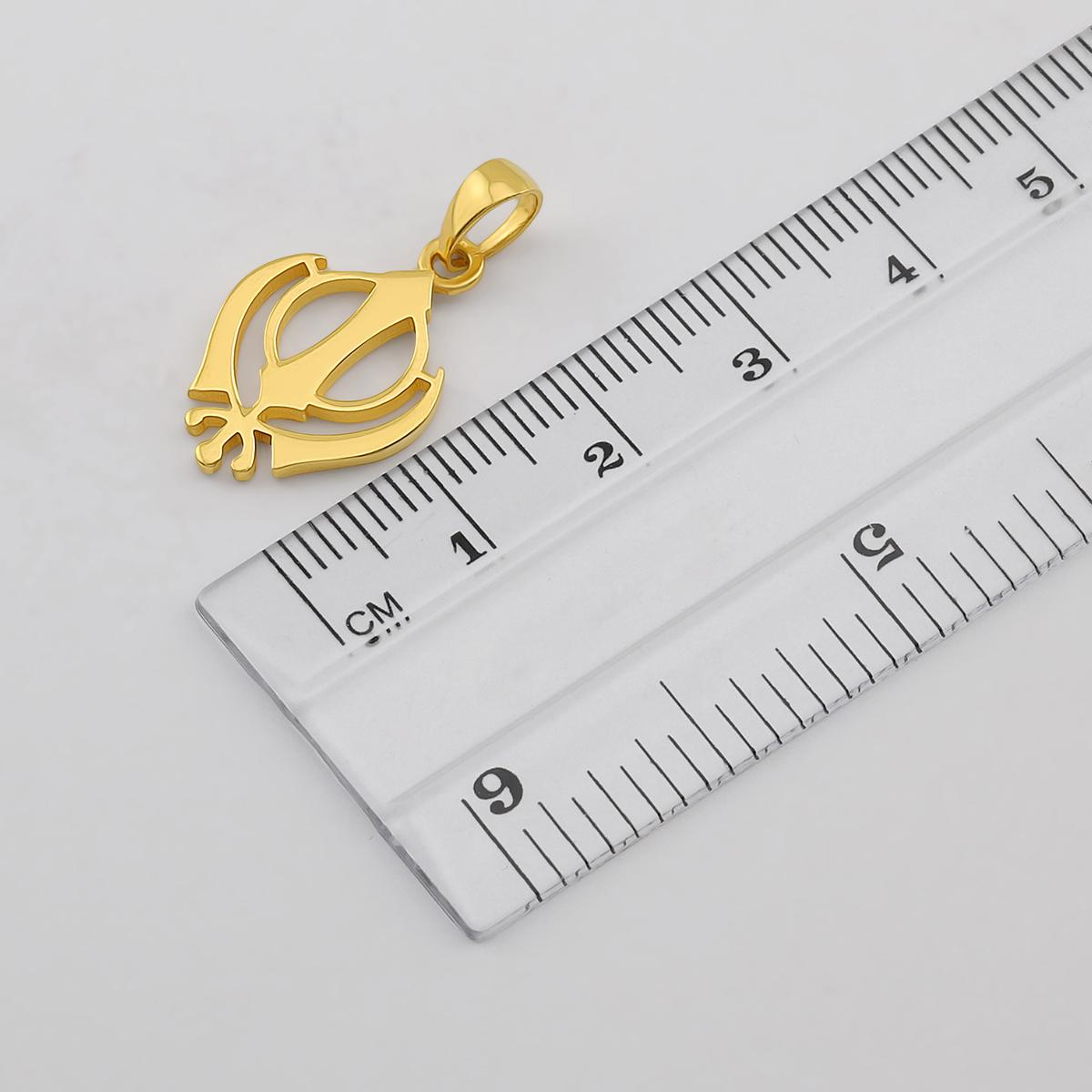 Simple Solid Khanda Pendant 