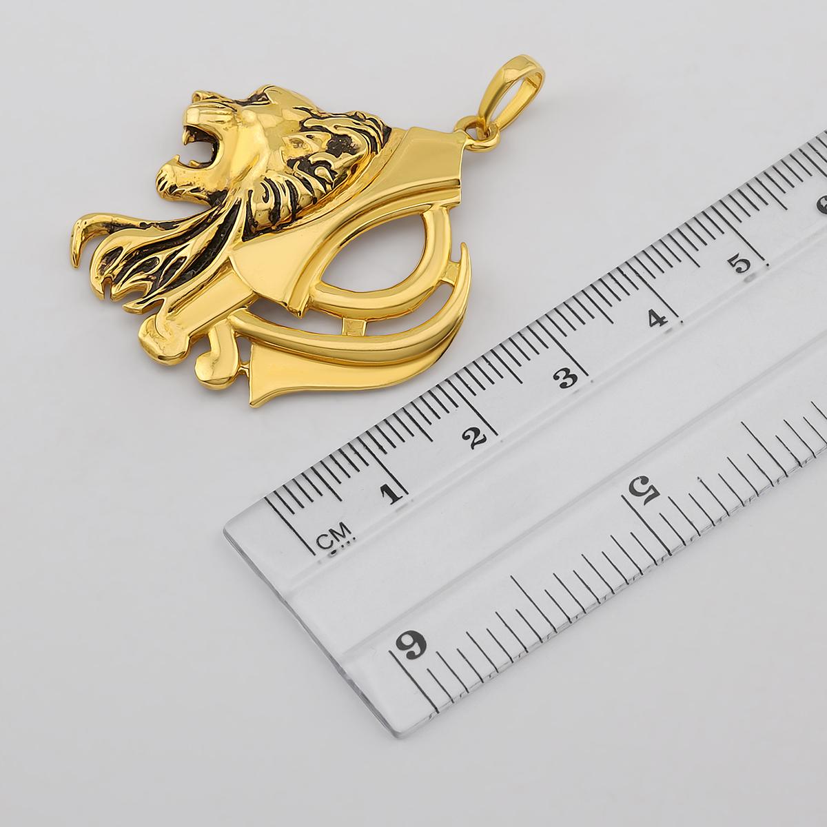 Half Khanda Half Lion Pendant 