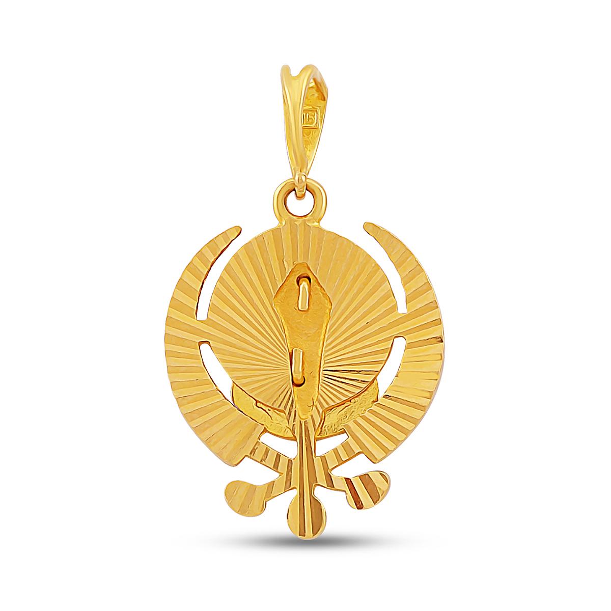 2 Tone Guru Nanak / Khanda Pendant 