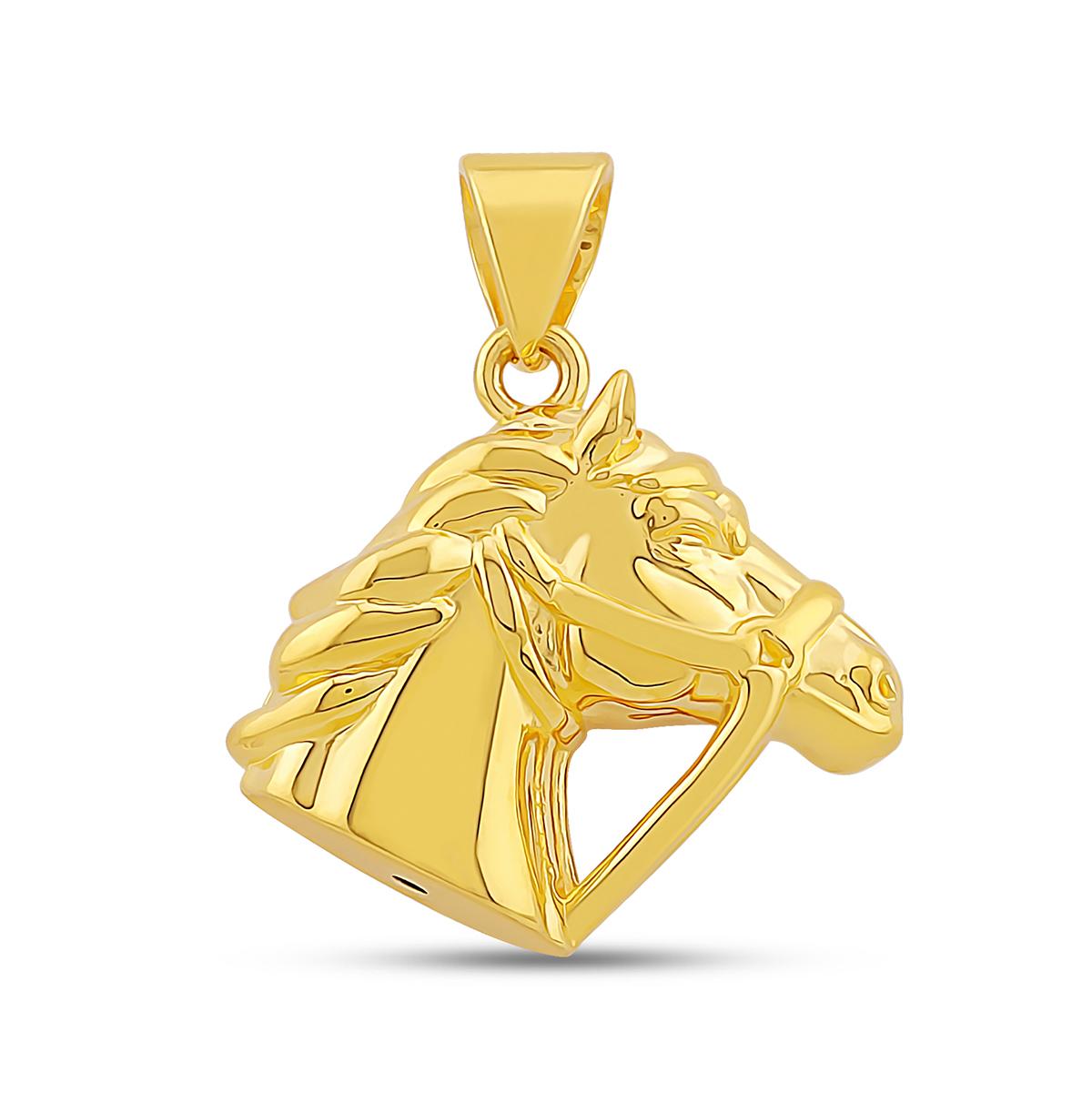 22ct Hollow Horse Pendant 