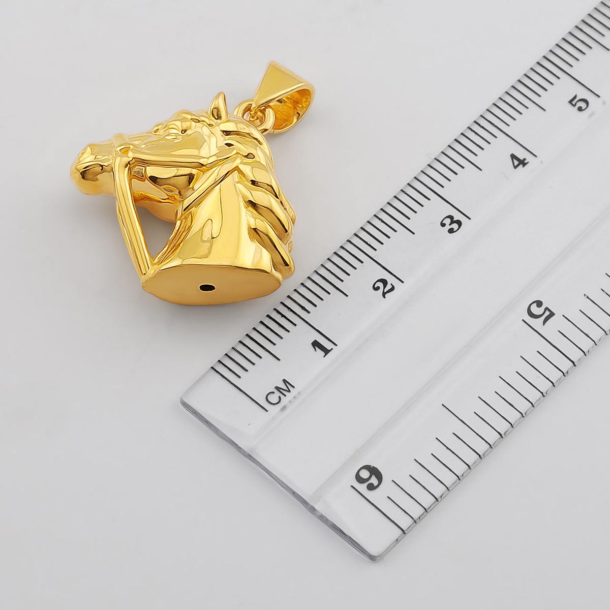 22ct Hollow Horse Pendant 