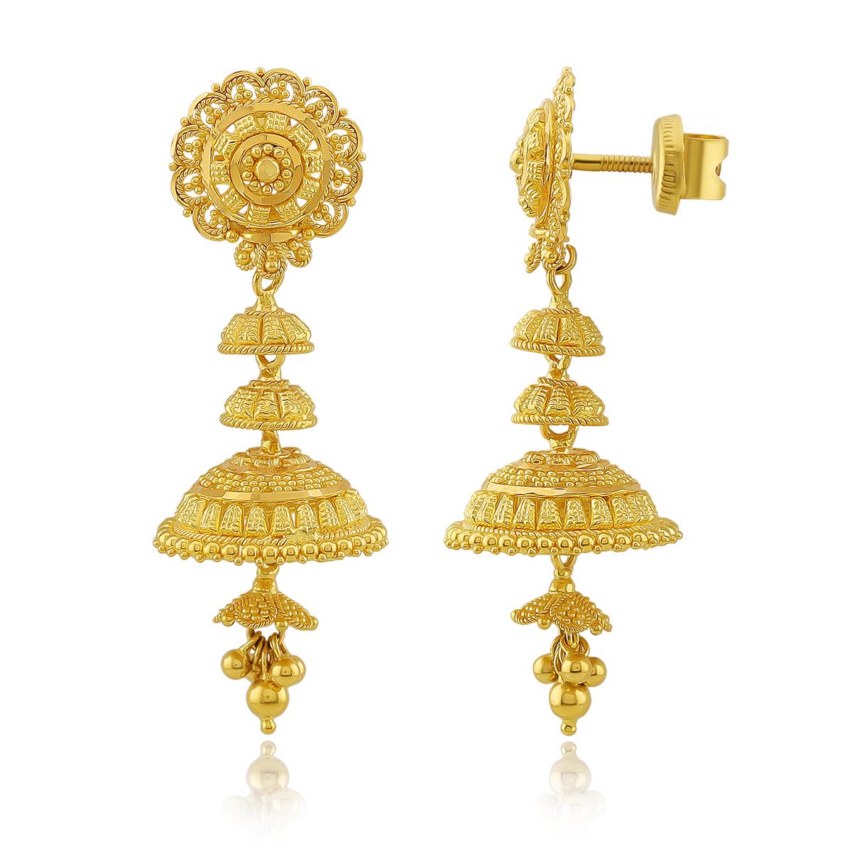 Heritage 22ct Gold Indian Jhumkas