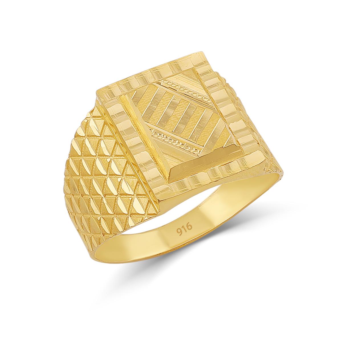 22ct Gold Indian Gents Ring Image