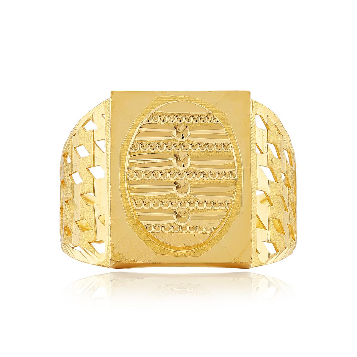 Diamond Cut 22ct Gold Men’s Ring