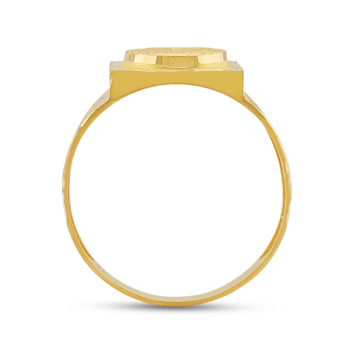 Diamond Cut 22ct Gold Men’s Ring