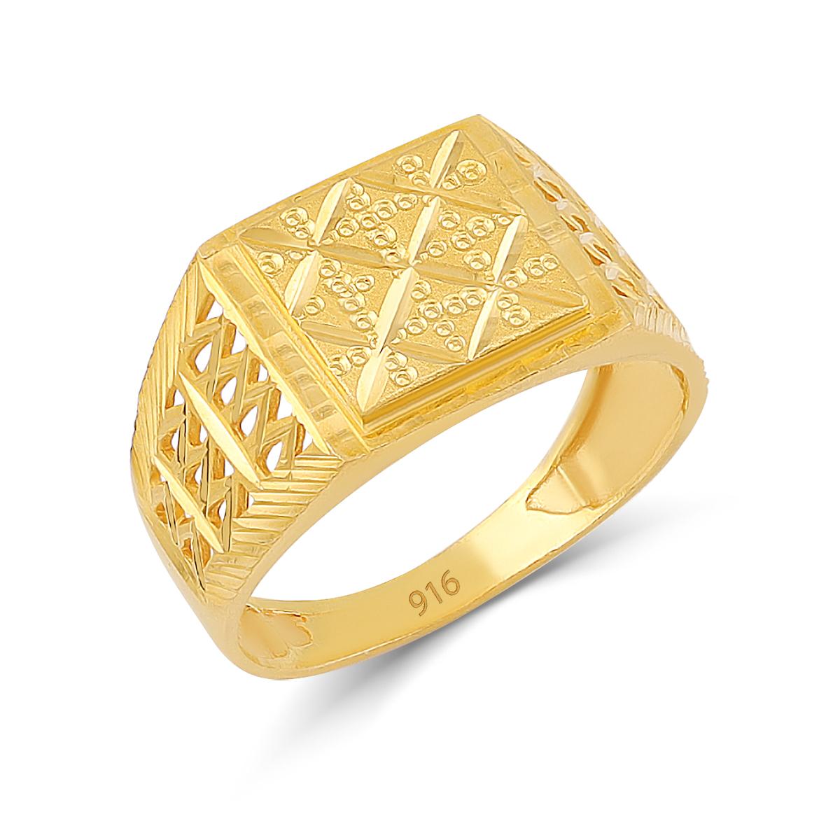 Lightweight 22ct Gold Gents Ring Image
