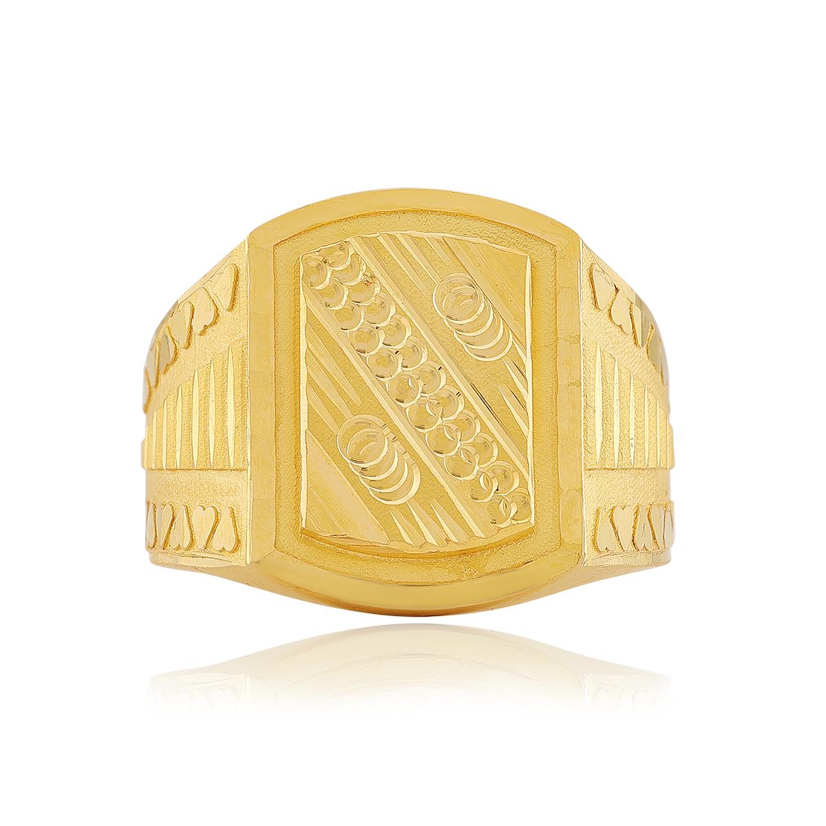22ct Gold Textured Gents Ring