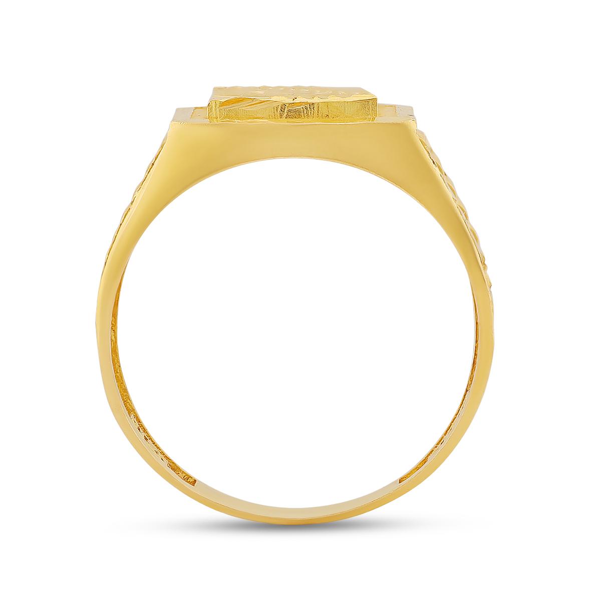 22ct Gold Textured Gents Ring