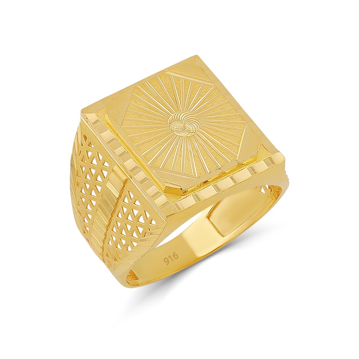 Modern 22ct Gold Men’s Ring Image
