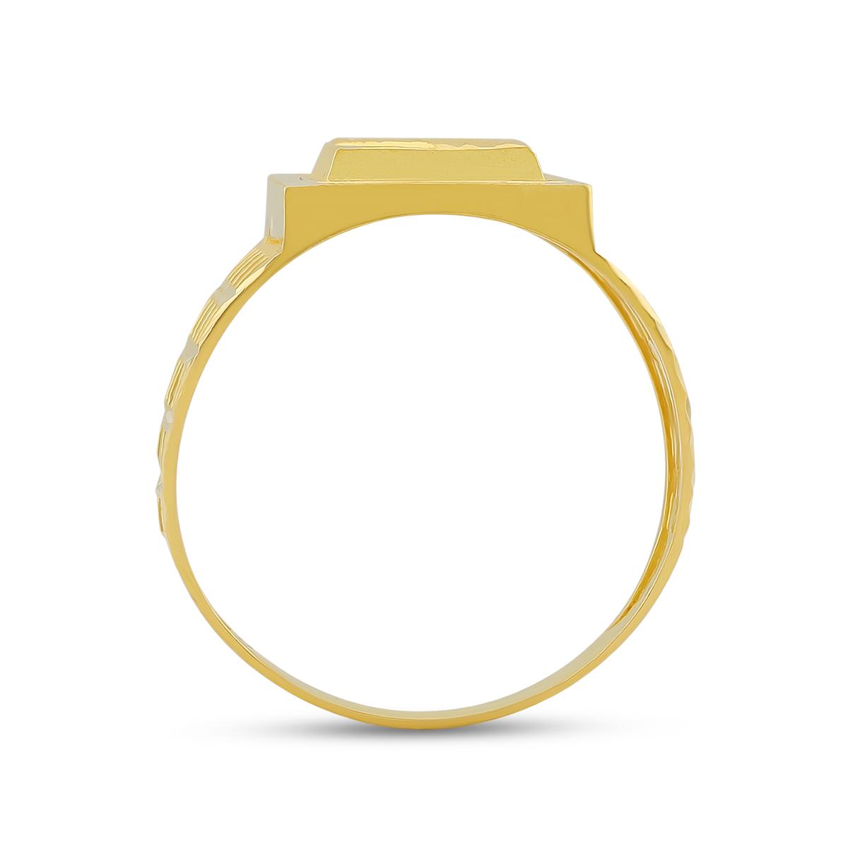 22ct Gold Diamond Cut Gents Ring