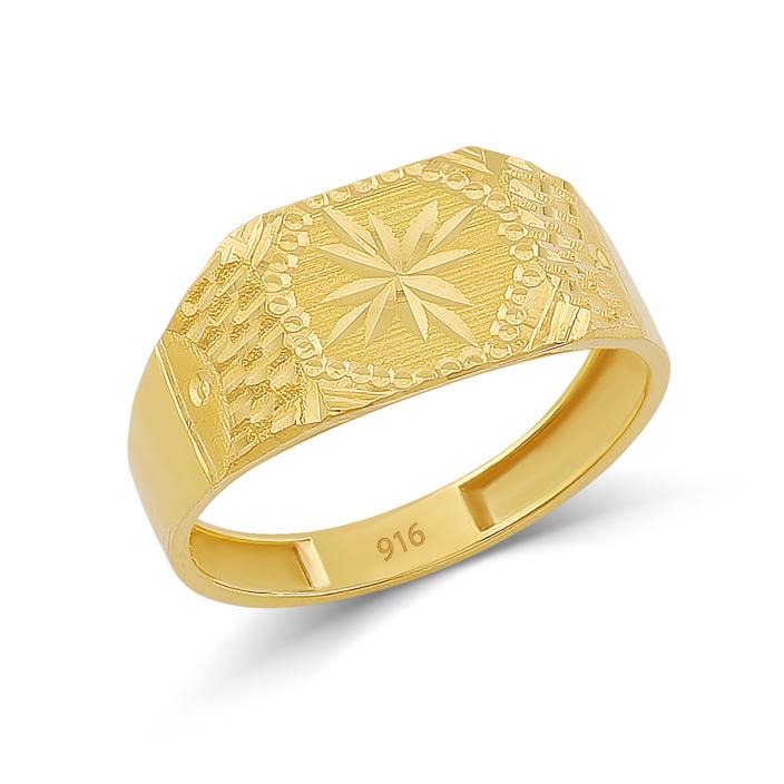 22ct Gold Indian Gents Ring Image