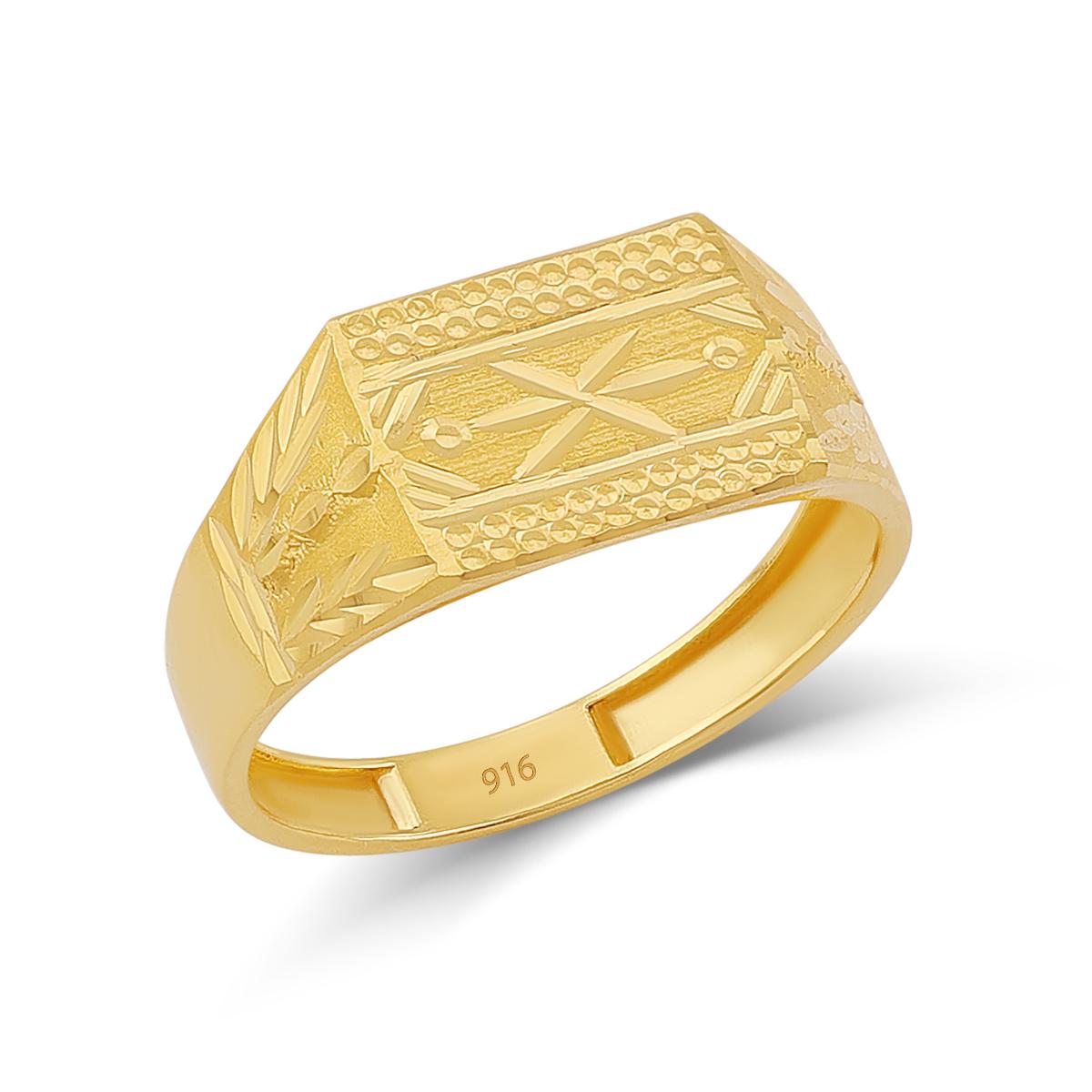 Lightweight 22ct Gold Signet Ring Image