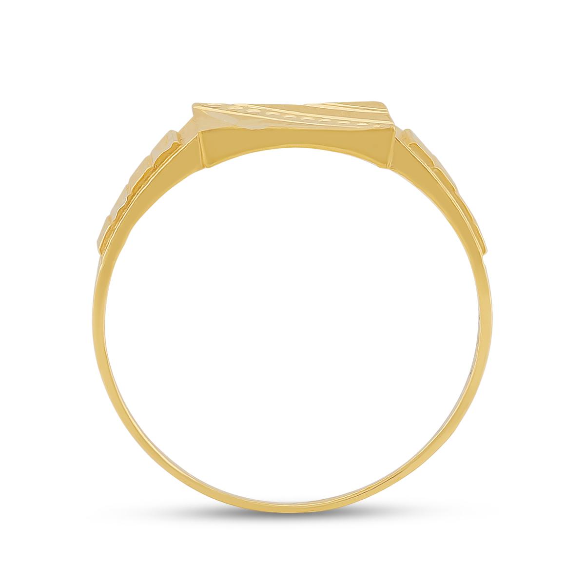 22ct Gold Patterned Gents Ring