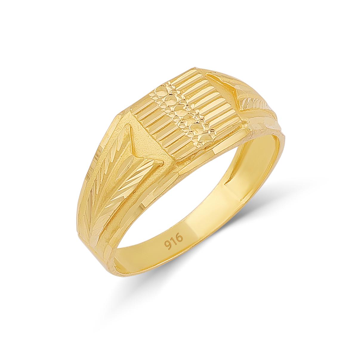 Contemporary 22ct Gold Men’s Band Image