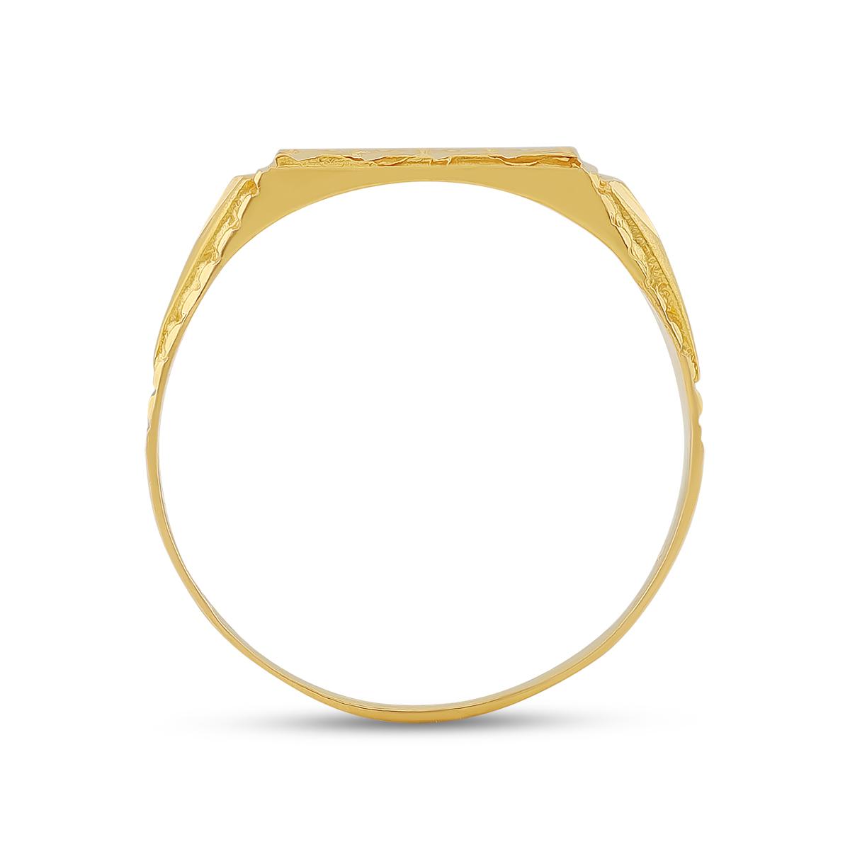 22ct Gold Ribbed Men’s Ring