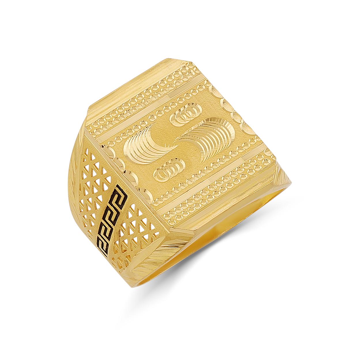 Traditional 22ct Gold Gents Ring