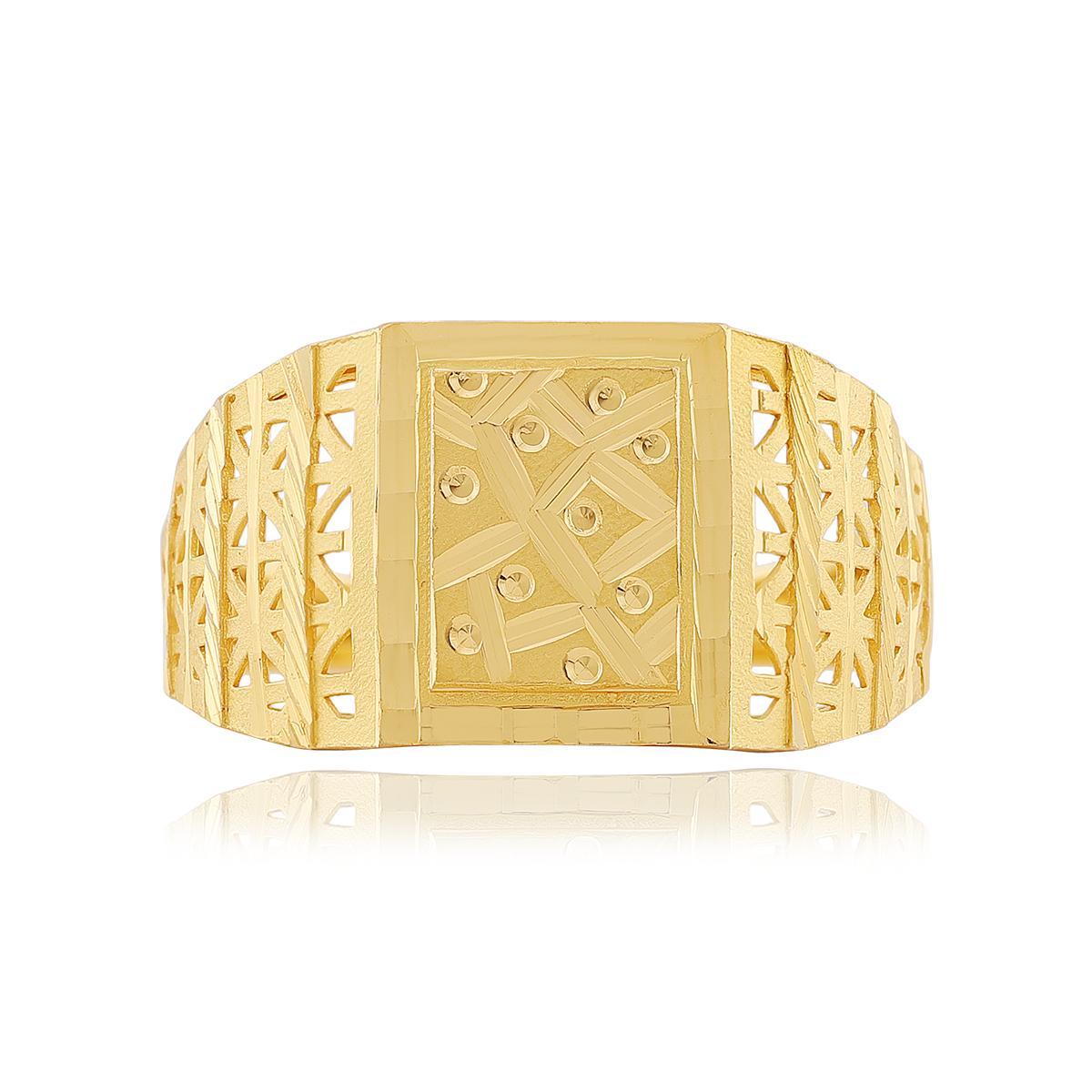 Modern 22ct Gold Men’s Ring