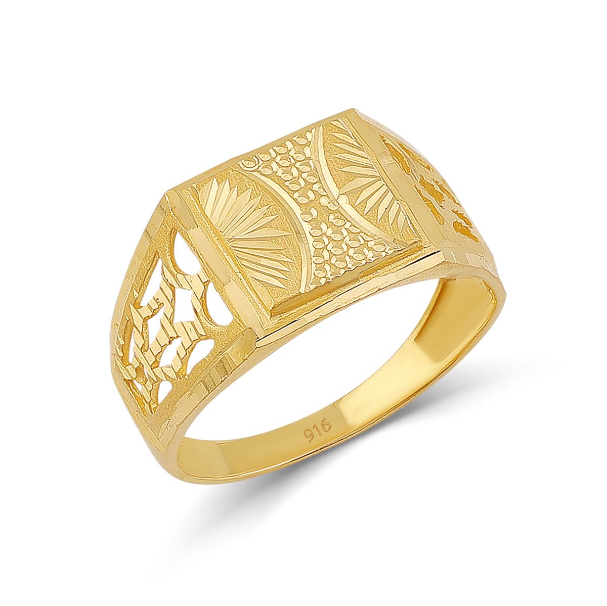 22ct Gold Indian Gents Ring Image