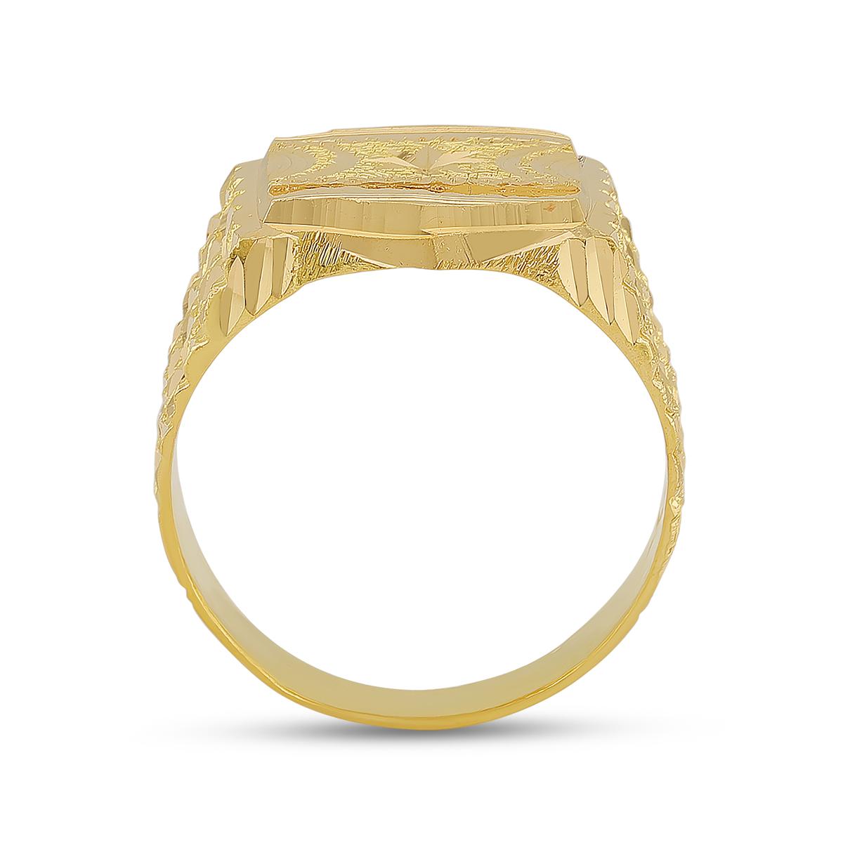 22ct Gold Ribbed Men’s Ring