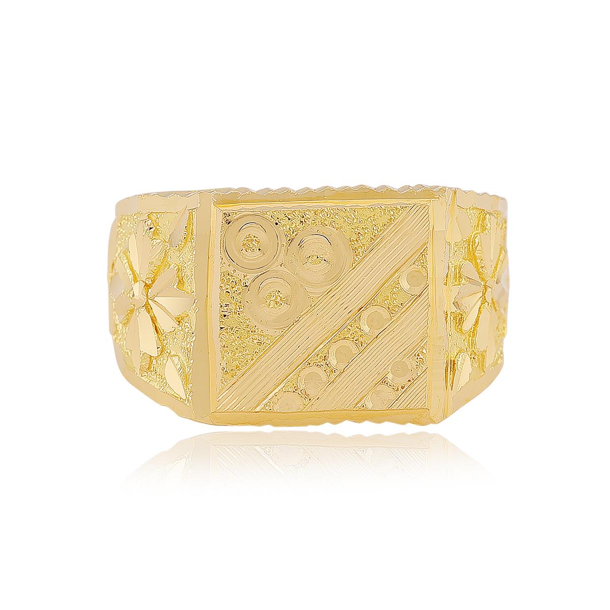 22ct Gold Square Design Men’s Ring