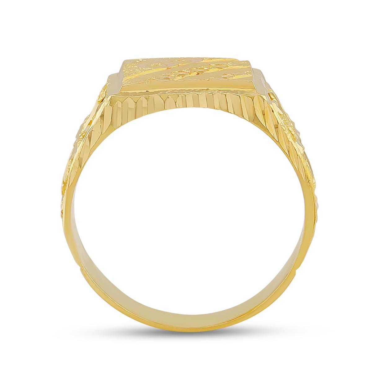 22ct Gold Square Design Men’s Ring