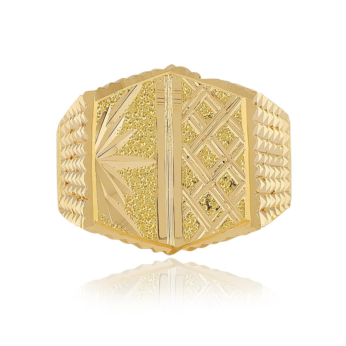 Diamond Cut 22ct Gold Men’s Ring