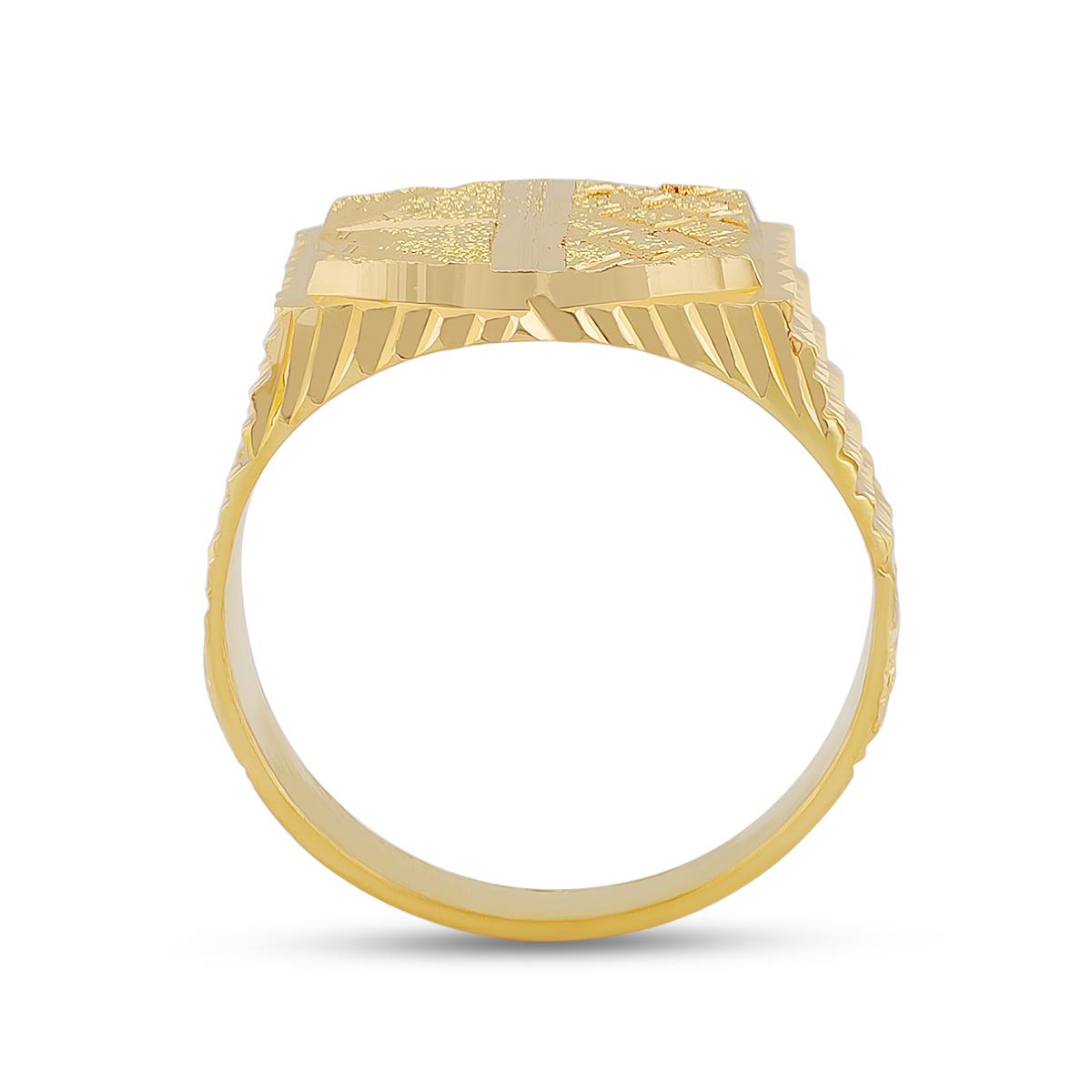 Diamond Cut 22ct Gold Men’s Ring