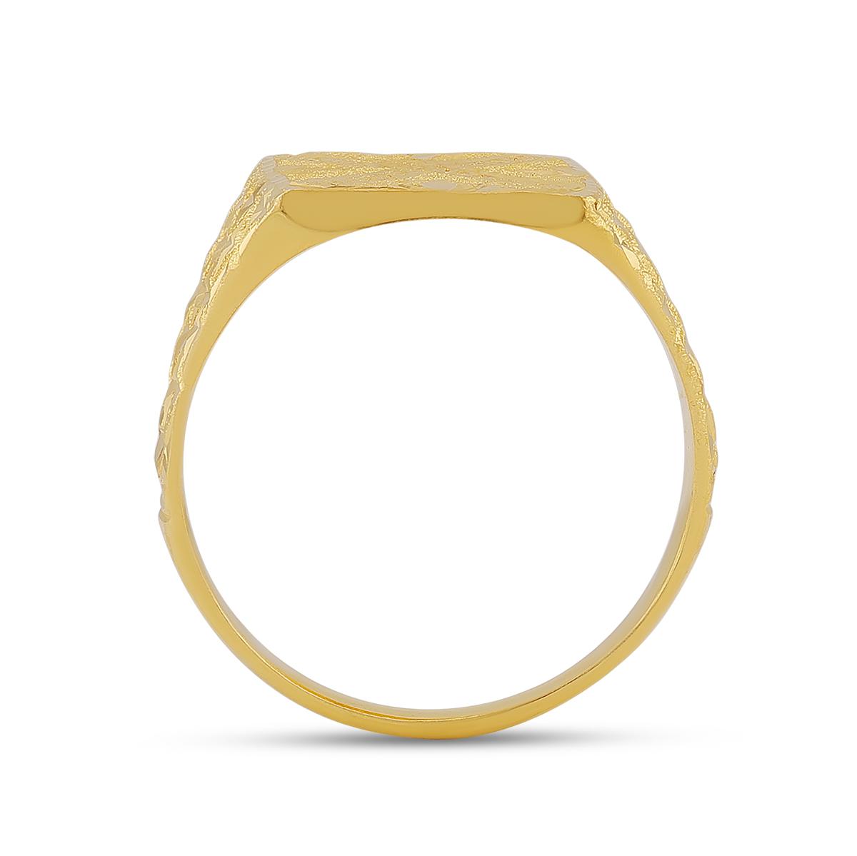 22ct Gold Textured Gents Ring