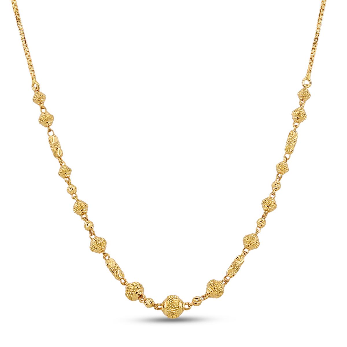 22ct Gold Adjustable Mala Chain