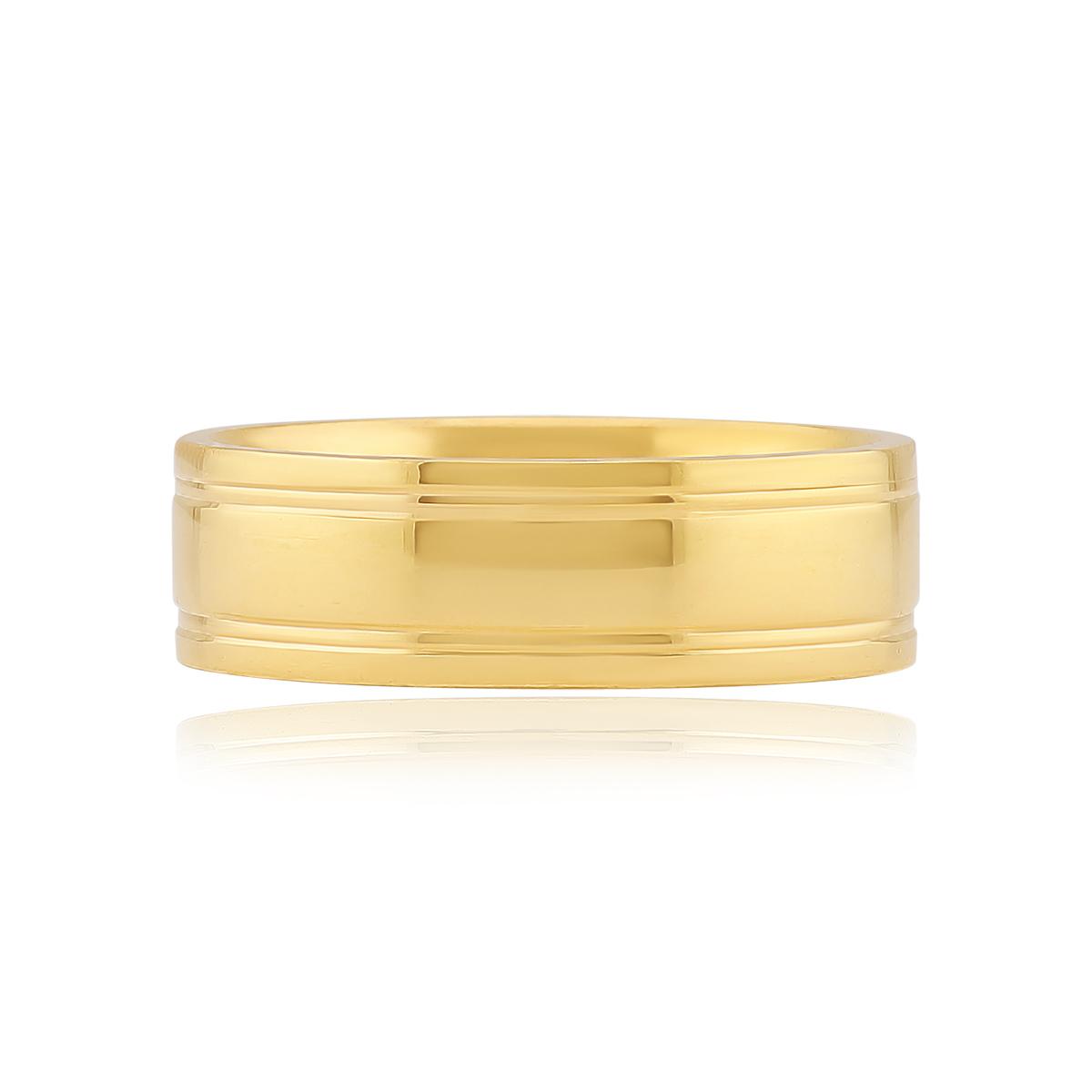 Plain Polish 22ct Gold Band Ring 6.5mm