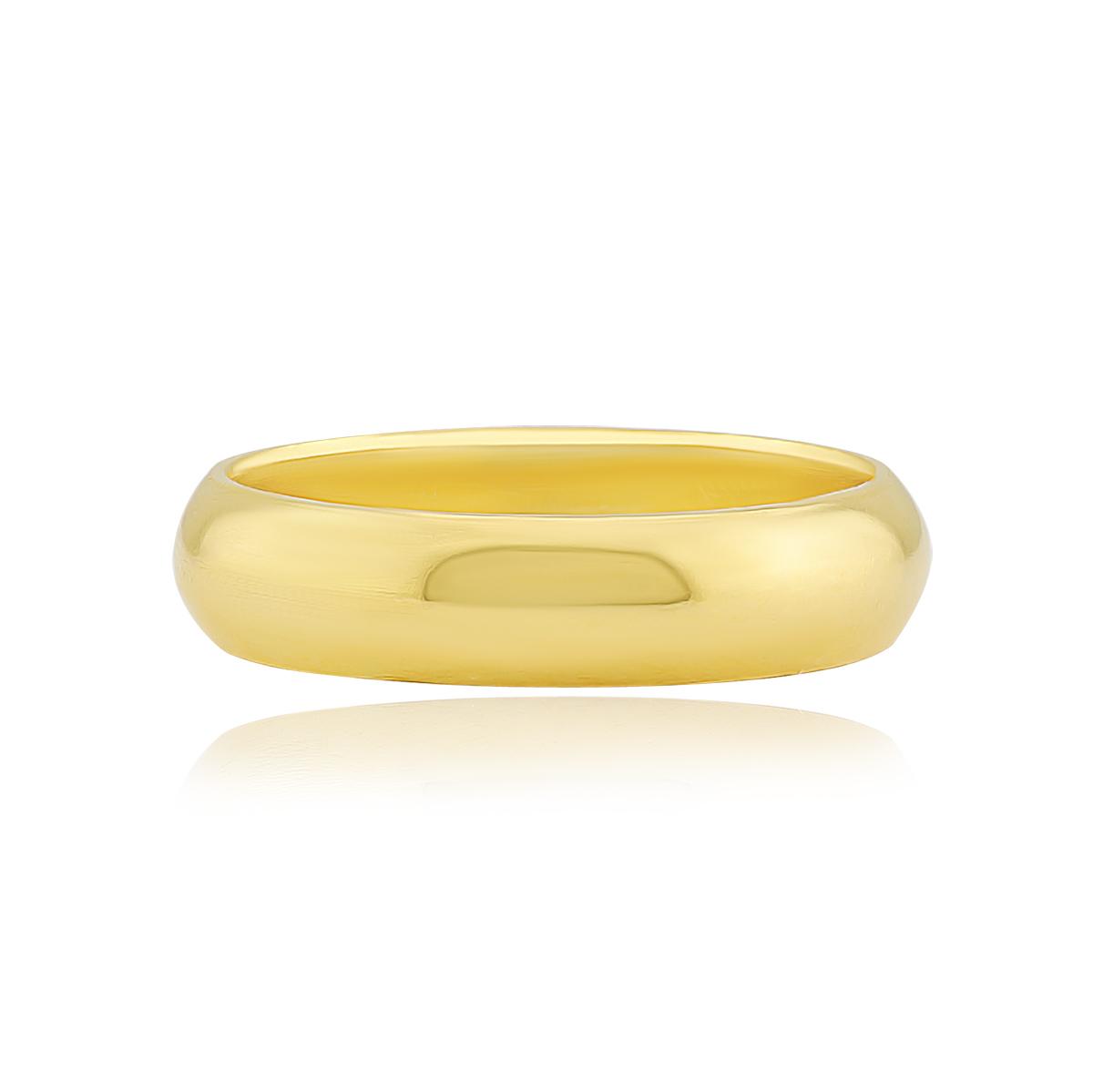 Plain D Shape Band Ring