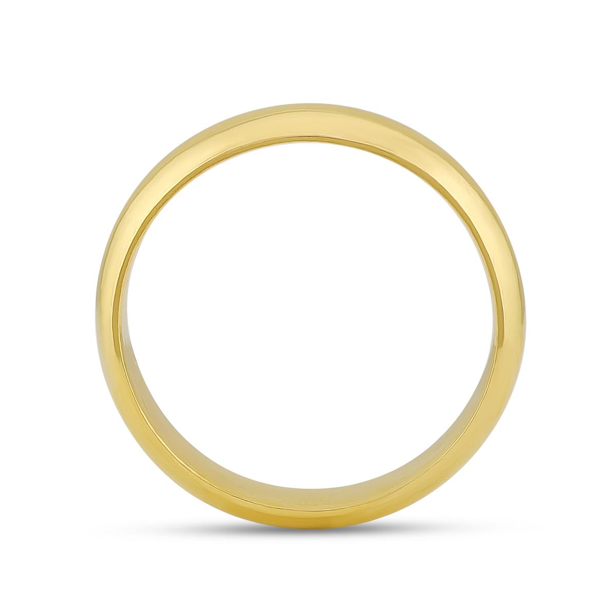 Plain D Shape Band Ring