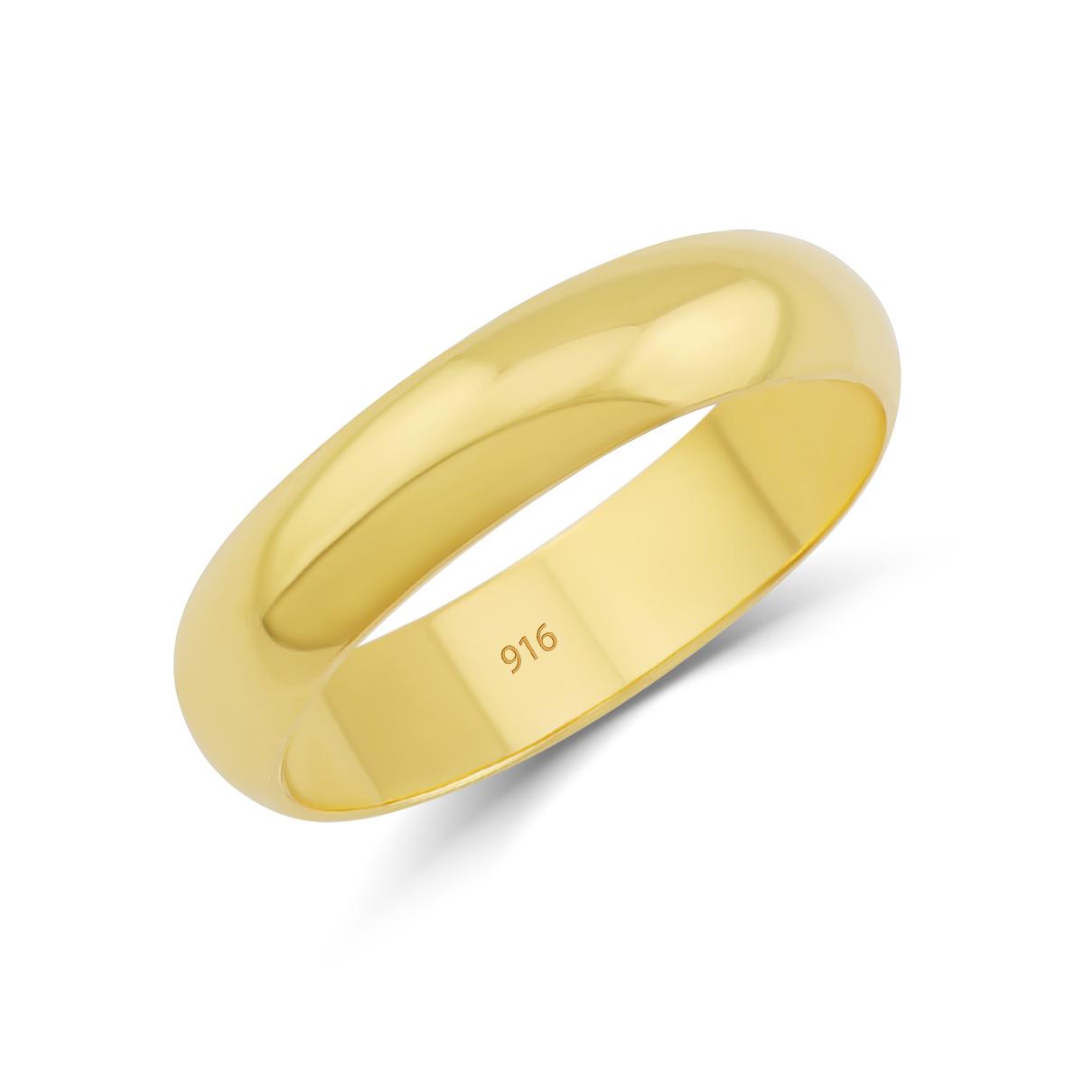 Plain D Shape Band Ring
