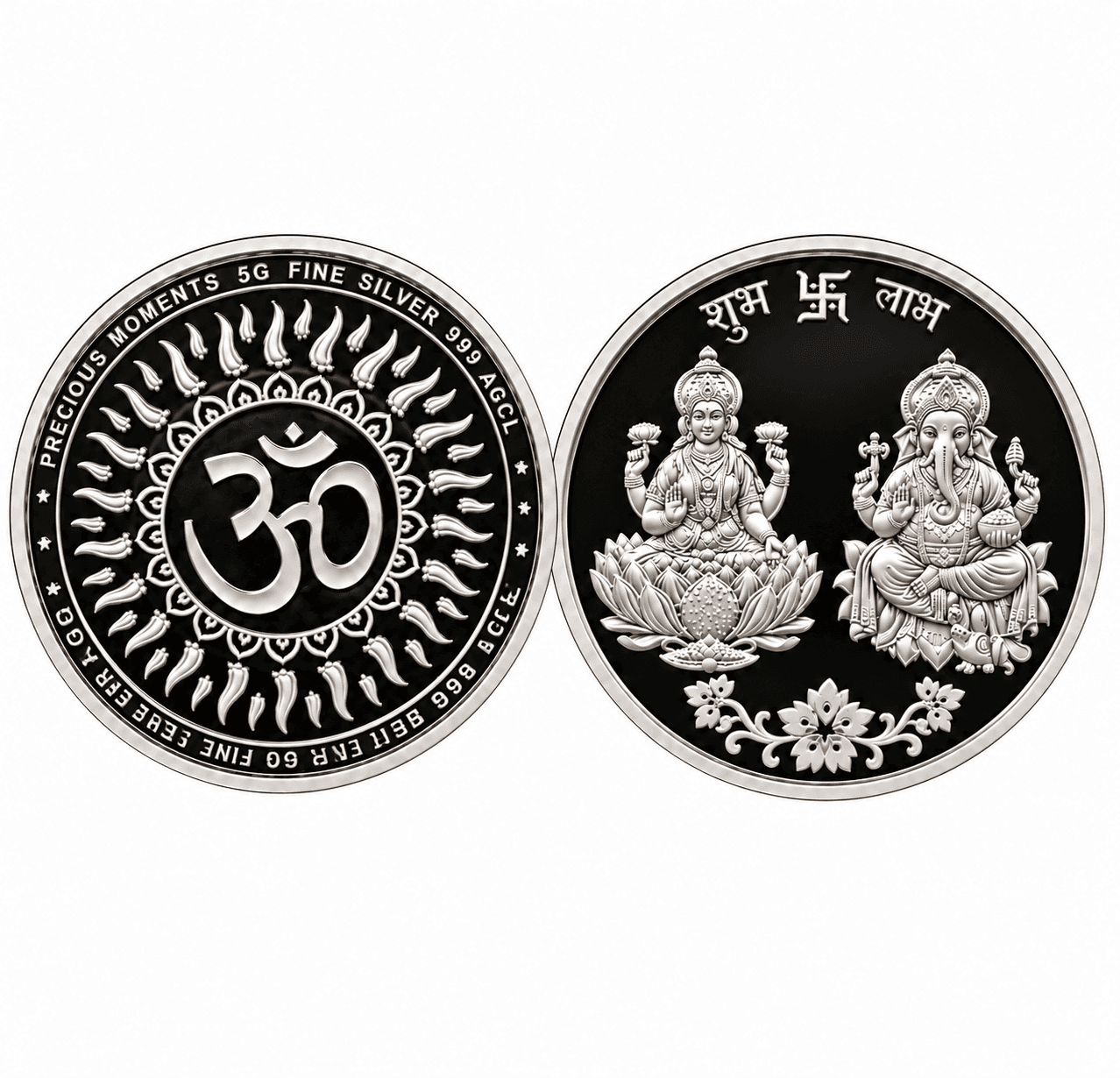 5g Pure Silver Lakshmi & Ganesh Diwali Coin