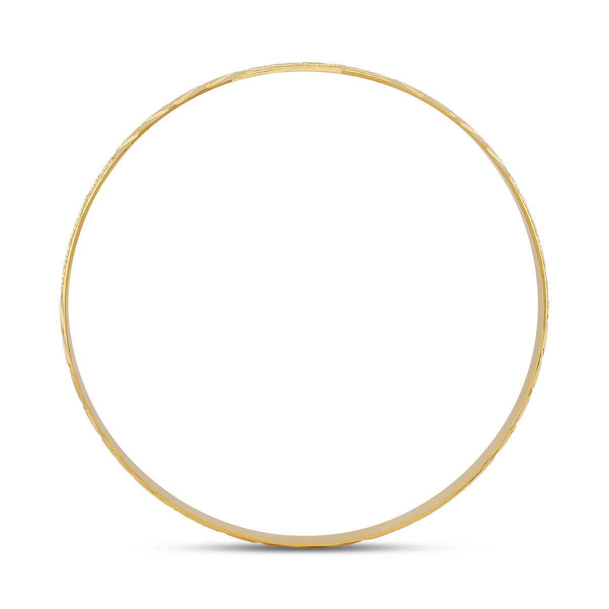 22ct Ladies Diamond Cut Bangle 7mm