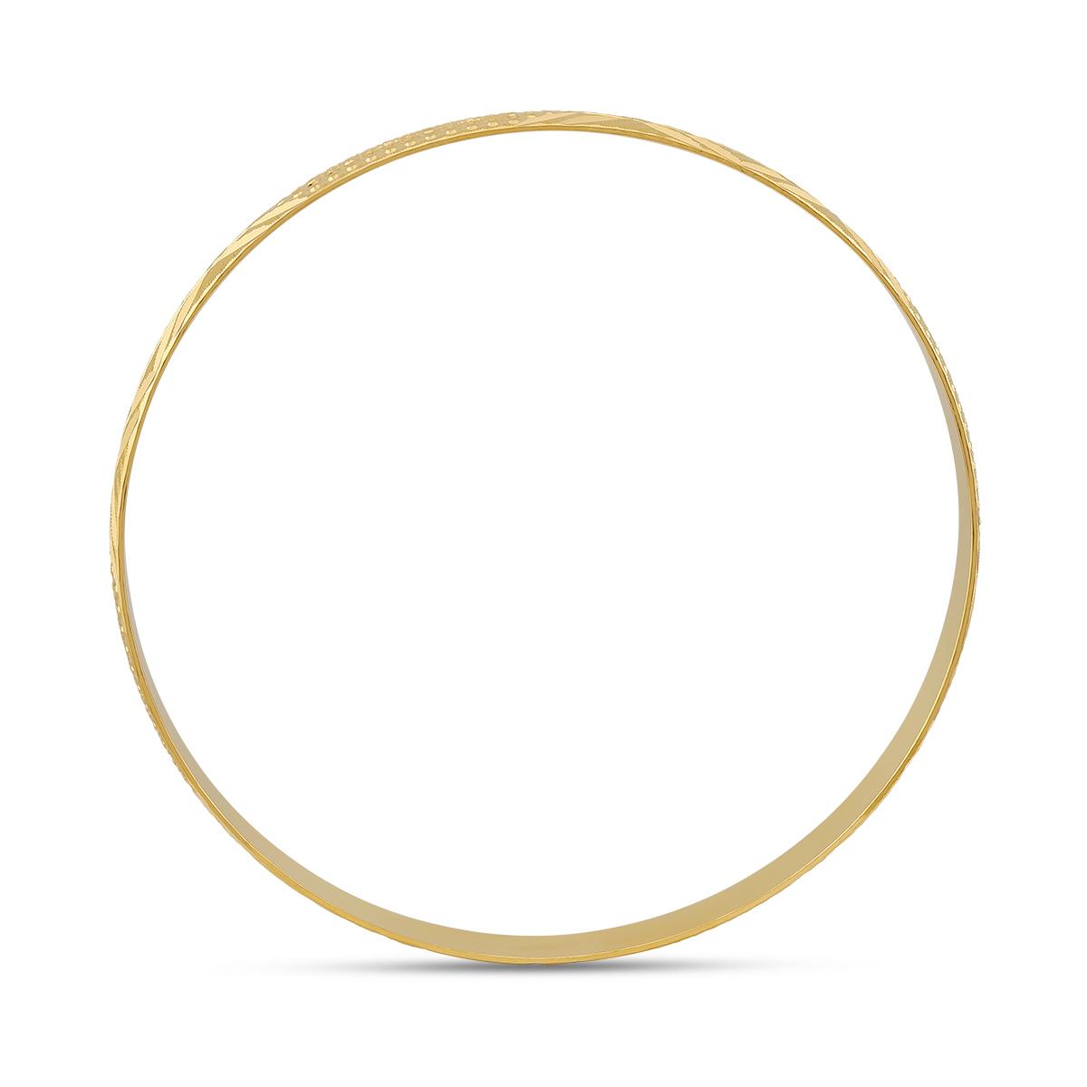 Classic 22ct Diamond Cut Ladies Bangle 7mm