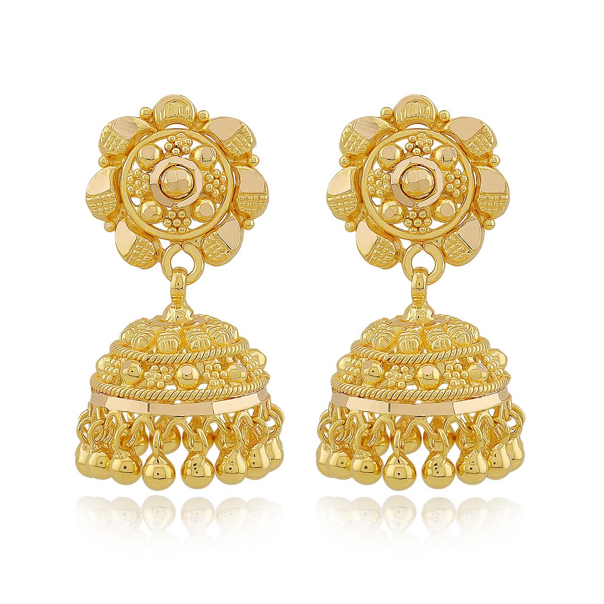 Traditional 22ct Gold Bridal Jhumkas