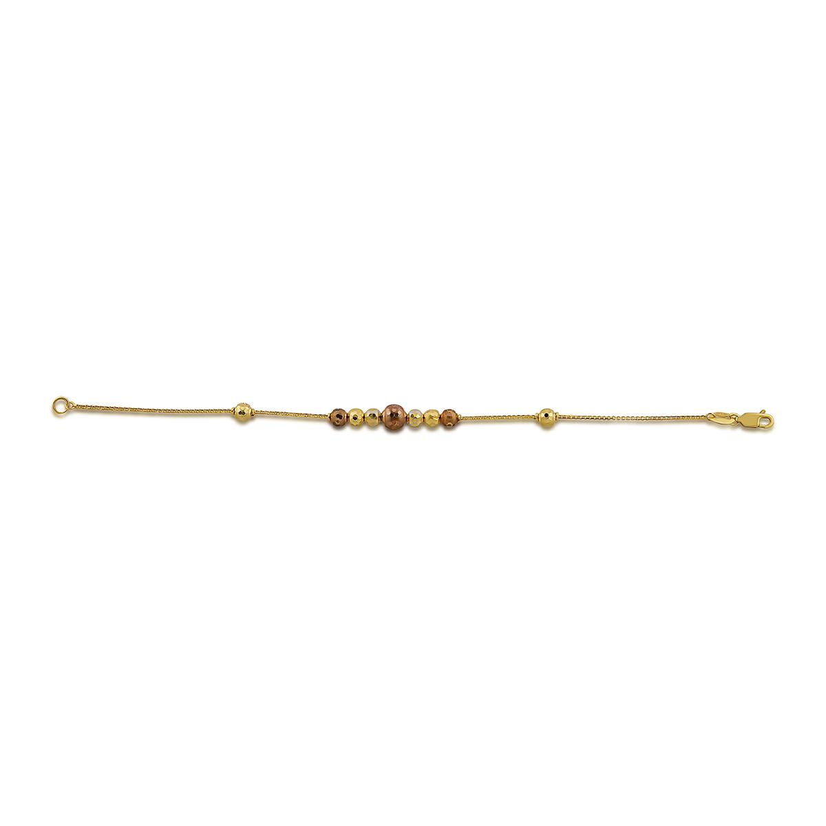 Tri- Colour Rhodium Bracelet