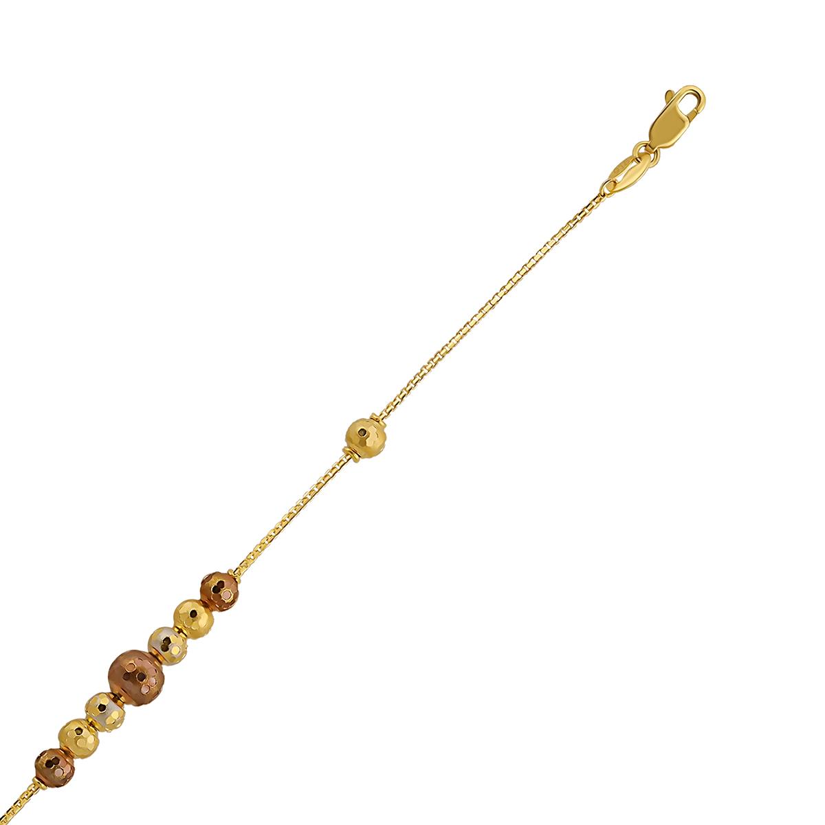 Tri- Colour Rhodium Bracelet