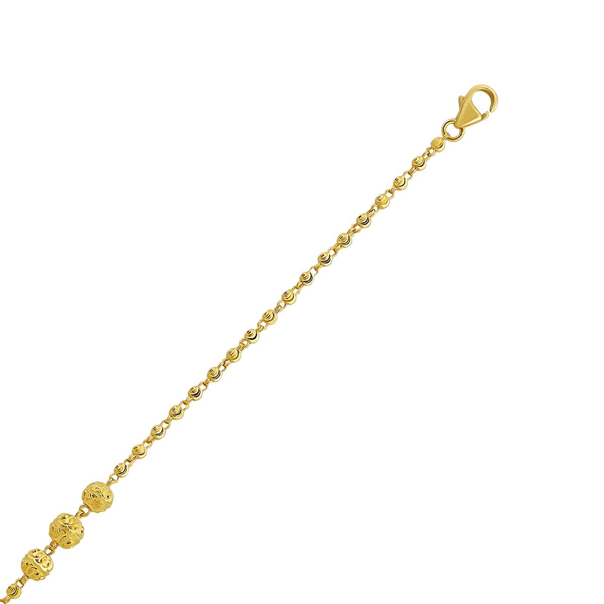 Diamond Cut Ball Bracelet