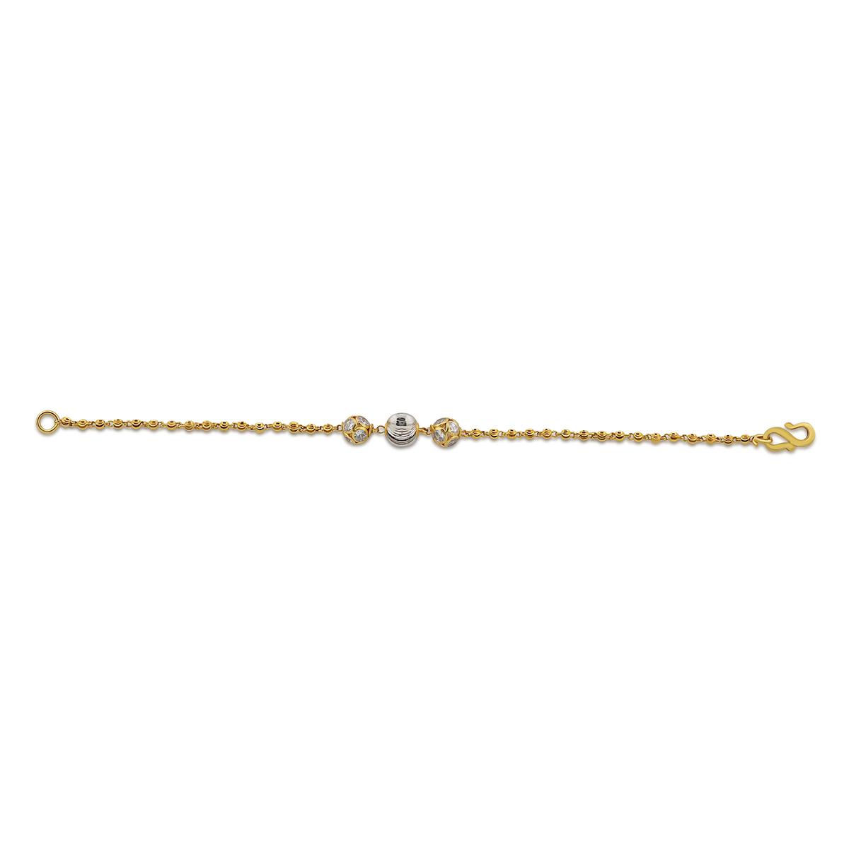Rhodium Ball Bracelet
