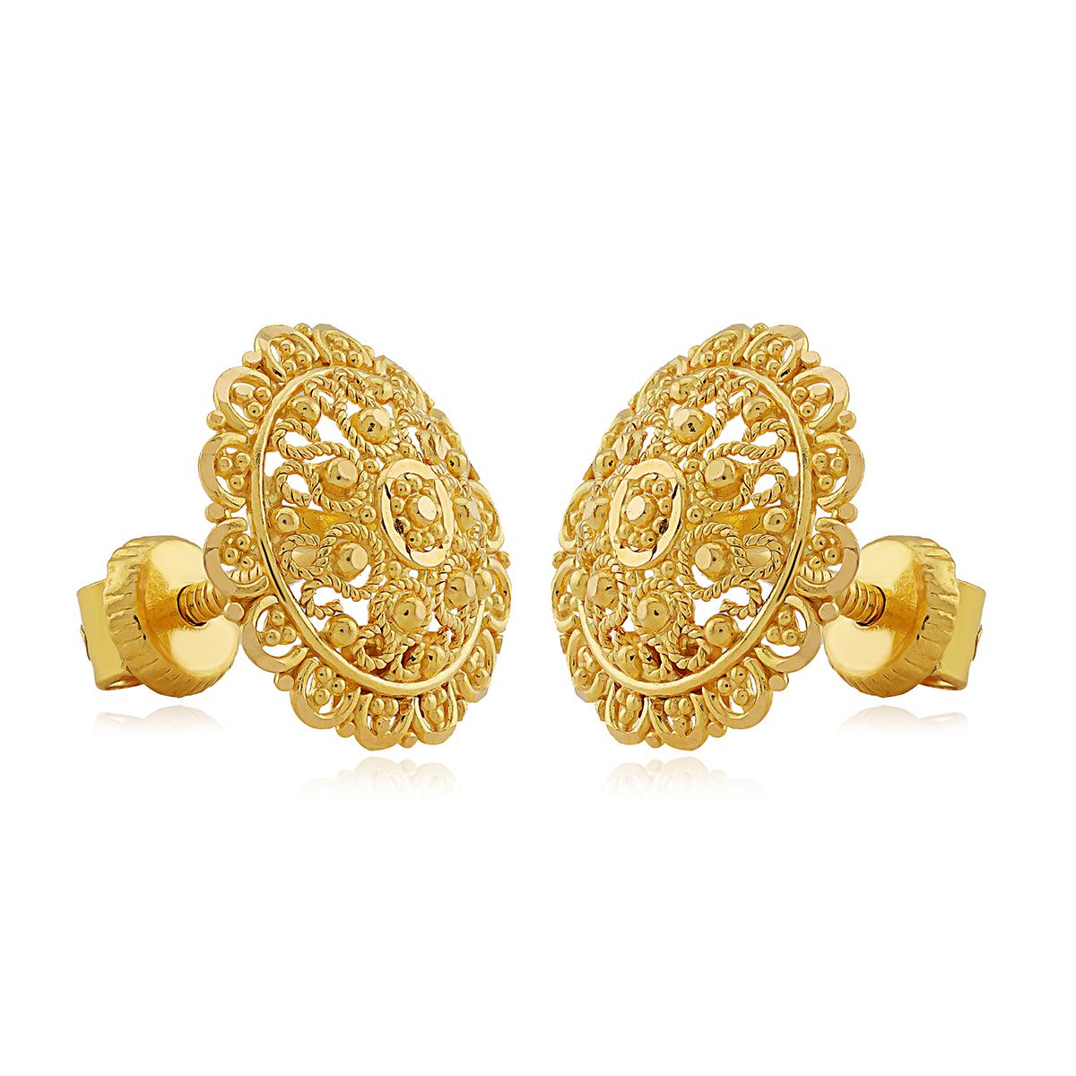 Round Stud Earrings