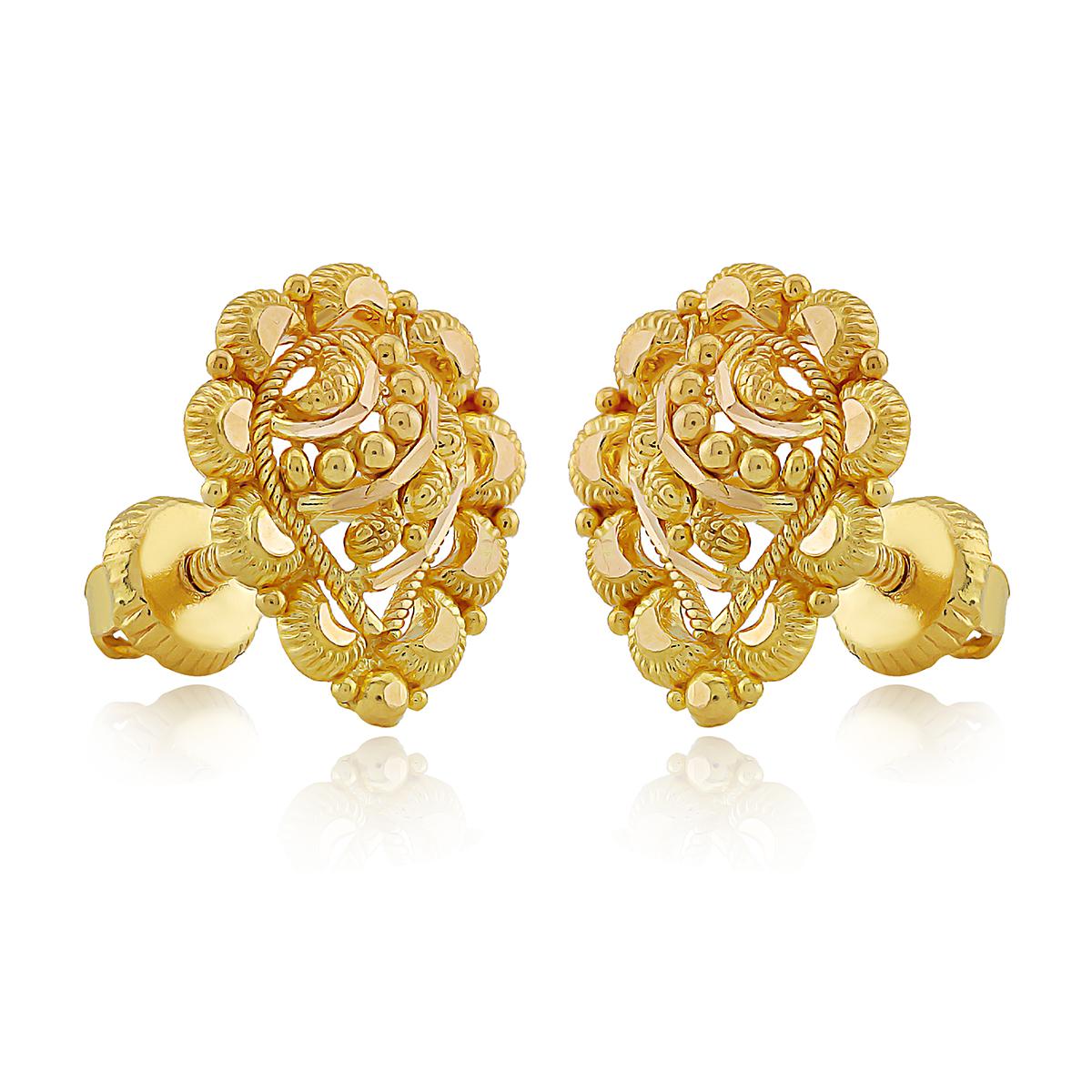 Pear Shaped Gold Studs