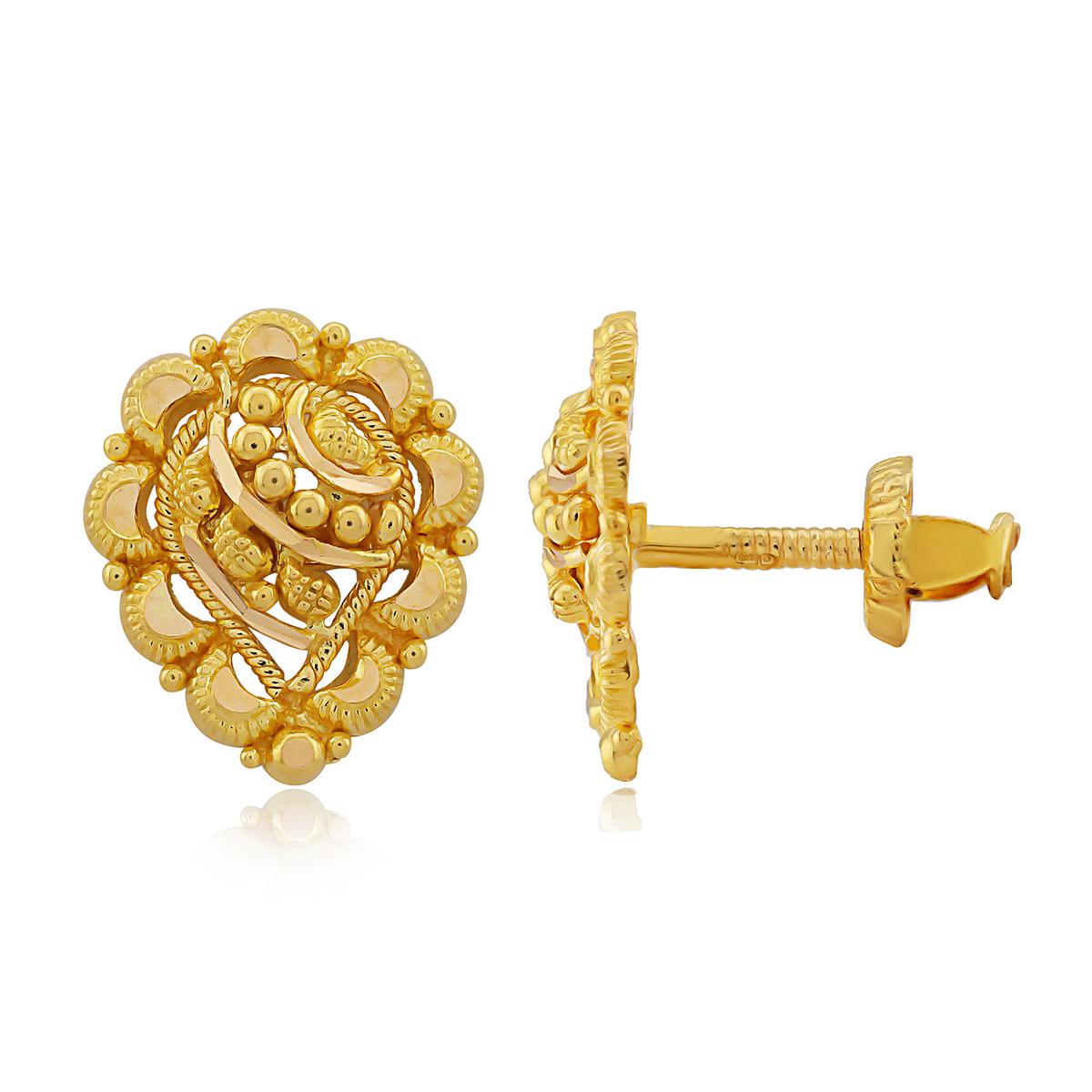 Pear Shaped Gold Studs