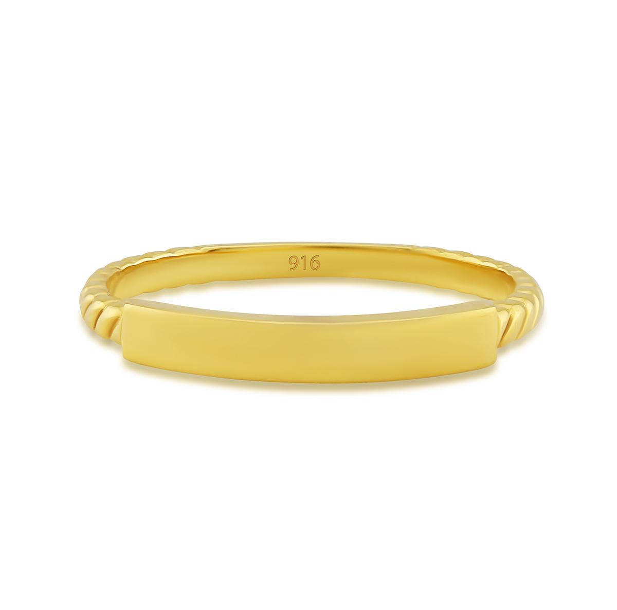 Ladies Bar Gold Ring
